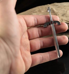 SWORD WITH GLASS, PEWTER PENDANT - DRAGON FANTASY AMULETS{% if kategorie.adresa_nazvy[0] != zbozi.kategorie.nazev %} - JEWELLERY - BRONZE, ZINC{% endif %}