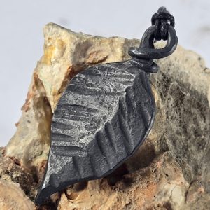 Forged leaf, pendant