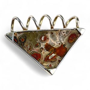 LEOPARD, jasper, silver pendant, Ag 925/1000
