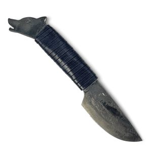 Wolf, forged knife, black