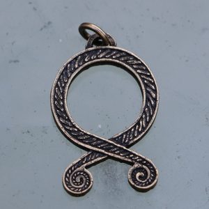 TROLL CROSS Viking Pendentif, zinc laiton antique