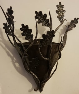 WALL LIGHT - OAK LEAVES - ACCESSOIRES POUR LA MAISON{% if kategorie.adresa_nazvy[0] != zbozi.kategorie.nazev %} - FER FORGÉ ET MONNAIE{% endif %}