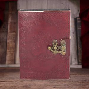 Tree Of Life, leather notebook with lock