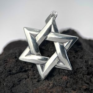 David's Star, large pendant sterling silver