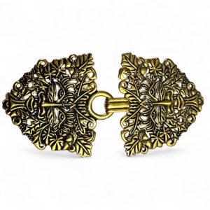 Homme vert, broche pour manteau, bronze