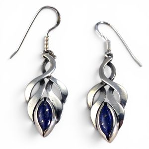COLLEEN - boucles d'oreilles, lapis-lazuli, argent