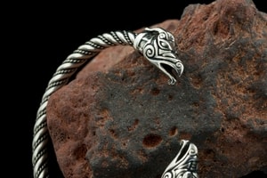 DRAIG - Celtic Dragon, sterling silver bracelet, 39 g.