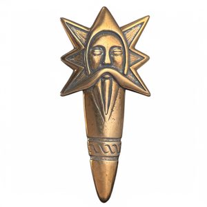 PERUN, Slavic Thunder God, pendant, bronze