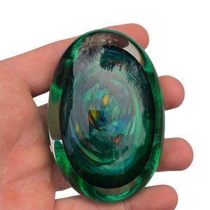 Glas Briefbeschwerer Stein, grün