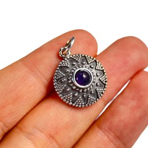 ISOLDA, amethyst, silver pendant