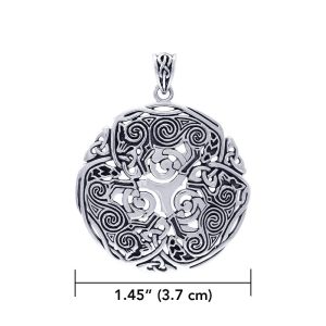 CELTIC WOLF CIRCLE, pendant, sterling silver, 11 g