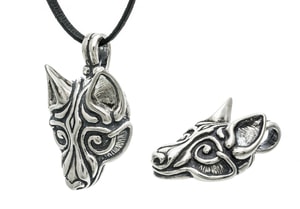 VIKING WOLF HEAD, SILVER PENDANT BY WULFLUND, AG 925, 16 G. - PENDANTS{% if kategorie.adresa_nazvy[0] != zbozi.kategorie.nazev %} - SILVER JEWELLERY{% endif %}