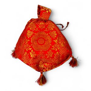 Sac de dame médiéval, XVe siècle, brocart