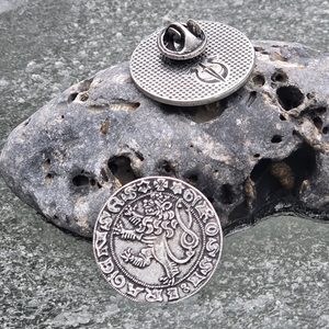 Prague groschen, pin, zinc