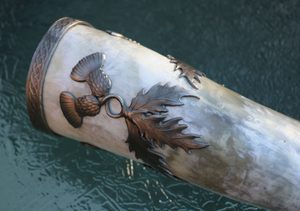 SCOTTISH THISTLE- Alba, drinking horn DE LUXE