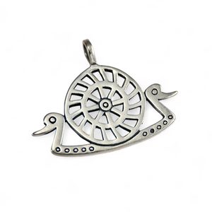 PENSEUR AVEC SOLEIL, Âge du bronze, pendentif en argent