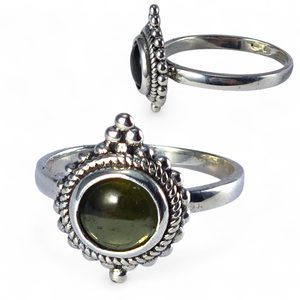 ANTONIA, ring, Czech moldavite, silver 925