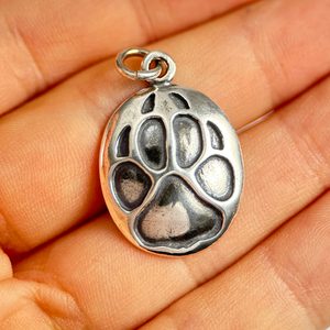 WOLF TRACK, pendant, sterling silver