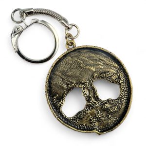 CELTIC OAK sprout sacred tree of life, zinc old brass