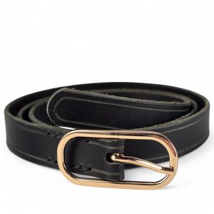 Ceinture en cuir pour enfants, noire