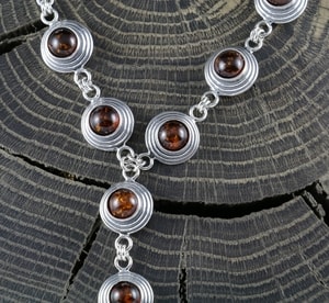 MAZURKA, collier, ambre, argent 15 g