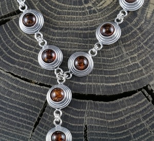 MAZURKA, AMBER, NECKLACE, STERLING SILVER 15 G - AMBER JEWELRY{% if kategorie.adresa_nazvy[0] != zbozi.kategorie.nazev %} - SILVER JEWELLERY{% endif %}