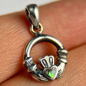 Claddagh, pendant, Abalone Shell, silver 925/1000