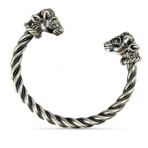 Keltisches Stierarmband, Trichtingen, massiv Silber 925