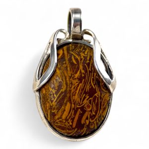 ARBOR VITAE, jaspe serpent, pendentif en argent, Ag 925/1000