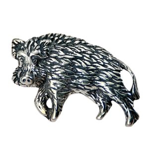 WILD BOAR, sterling silver pendant