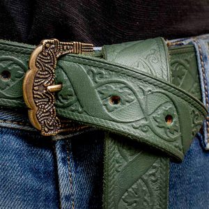 VINUM, Gokstad Belt, green, leather
