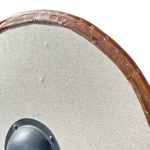 Round Viking shield, plywood, linen, rawhide 70cm