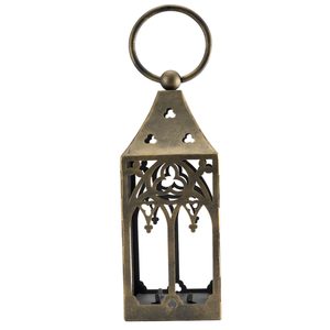 Mittelalterliches Windlicht - GOTIKA, Kerzenhalter für Teelichter, gold