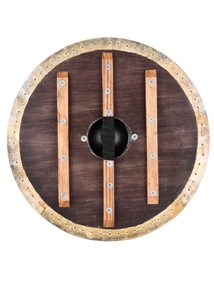 Viking Shield Vegvísir with Rawhide Edging, 60 cm