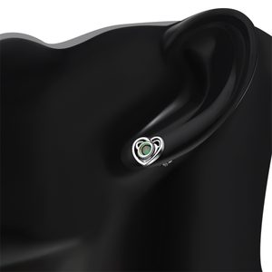 Celtic heart, silver earrings, pearl 925/1000