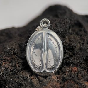 Empreinte de cerf, pendentif, argent
