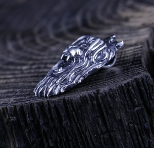 BOHEMIAN LION, pendant, sterling silver