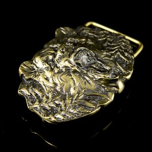 Belt buckle, Carpathian bear, brass