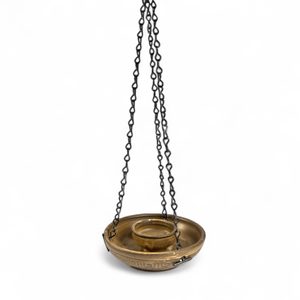 Candlestick with a chain, ceramic