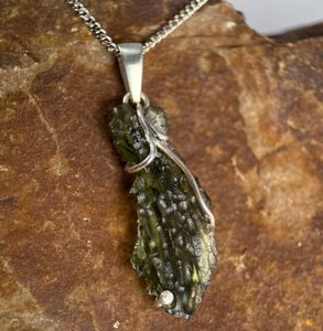 SPICA, Moldavite pendant, silver 925/1000