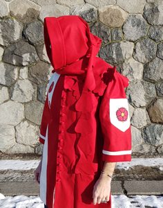 Chaperon - Couvre-chef médiéval - rouge