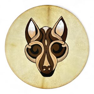 Loup, tambour chamanique