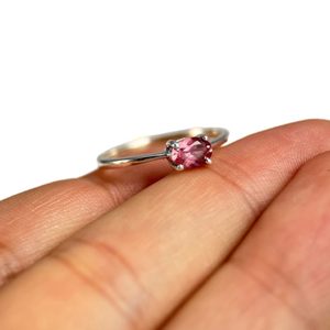 LORIEN, bague, tourmaline rose, argent 925/1000
