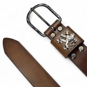 ROYAUME DE TCHEQUE, ceinture en cuir, marron, collection Patriot