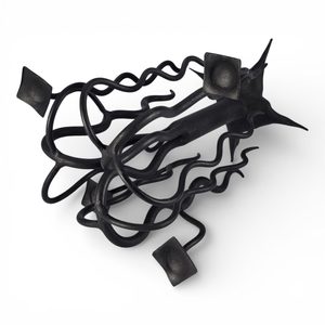 Forged candlestick, willow