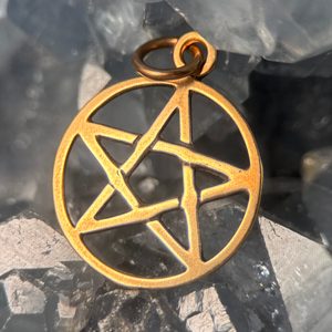 PENTACLE, bronze pendant