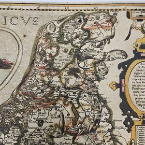Leo Belgicus, historische Karte, handgeschöpftes Papier