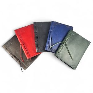 INDIGO, leather notebook, lined, blue