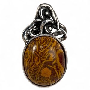 CELTICA, jaspe serpent, pendentif en argent, Ag 925/1000
