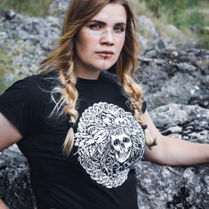 LADY DEATH, ladies' T-shirt black, Druid collection